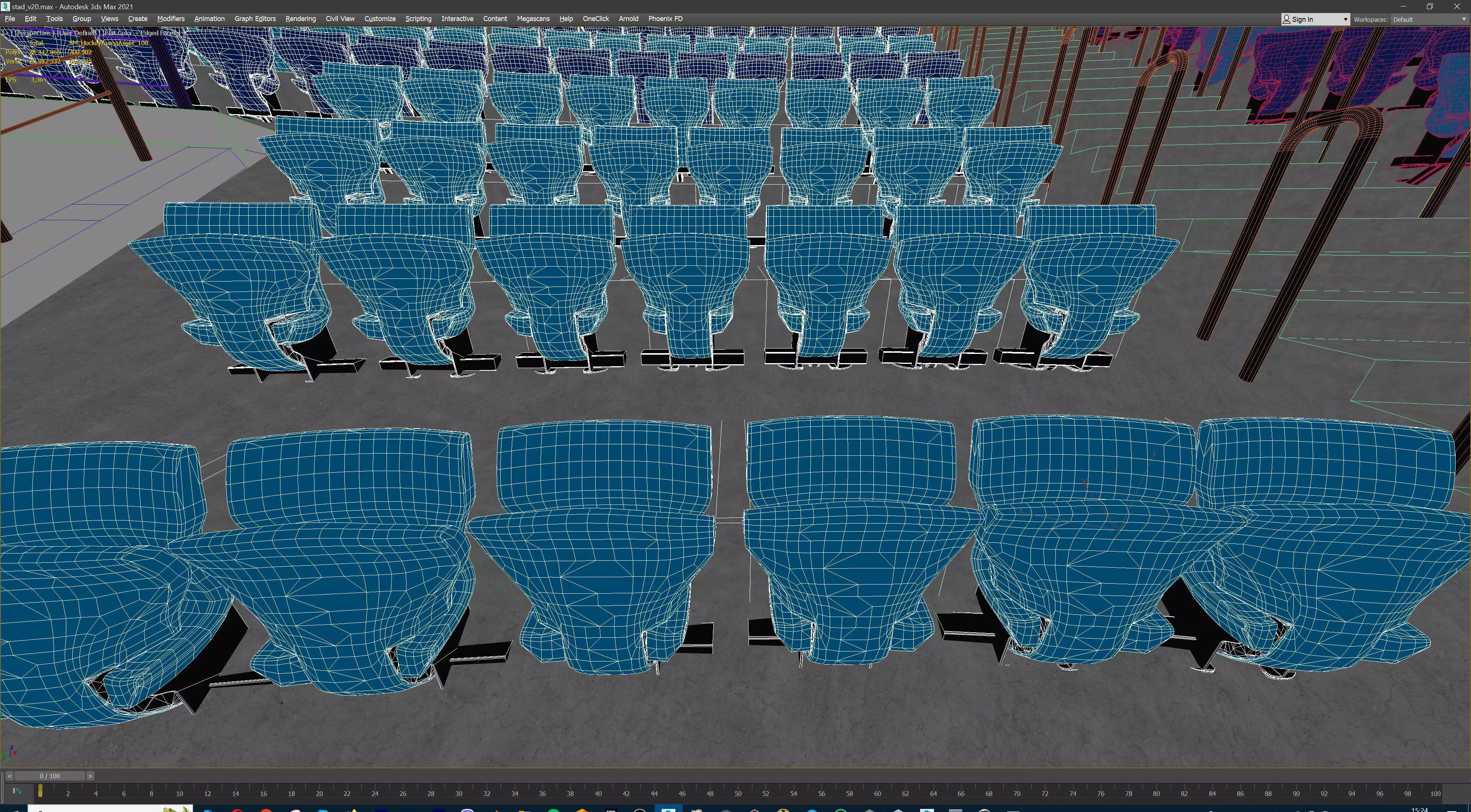 Ice Hockey Arena Stadium 3D model_31