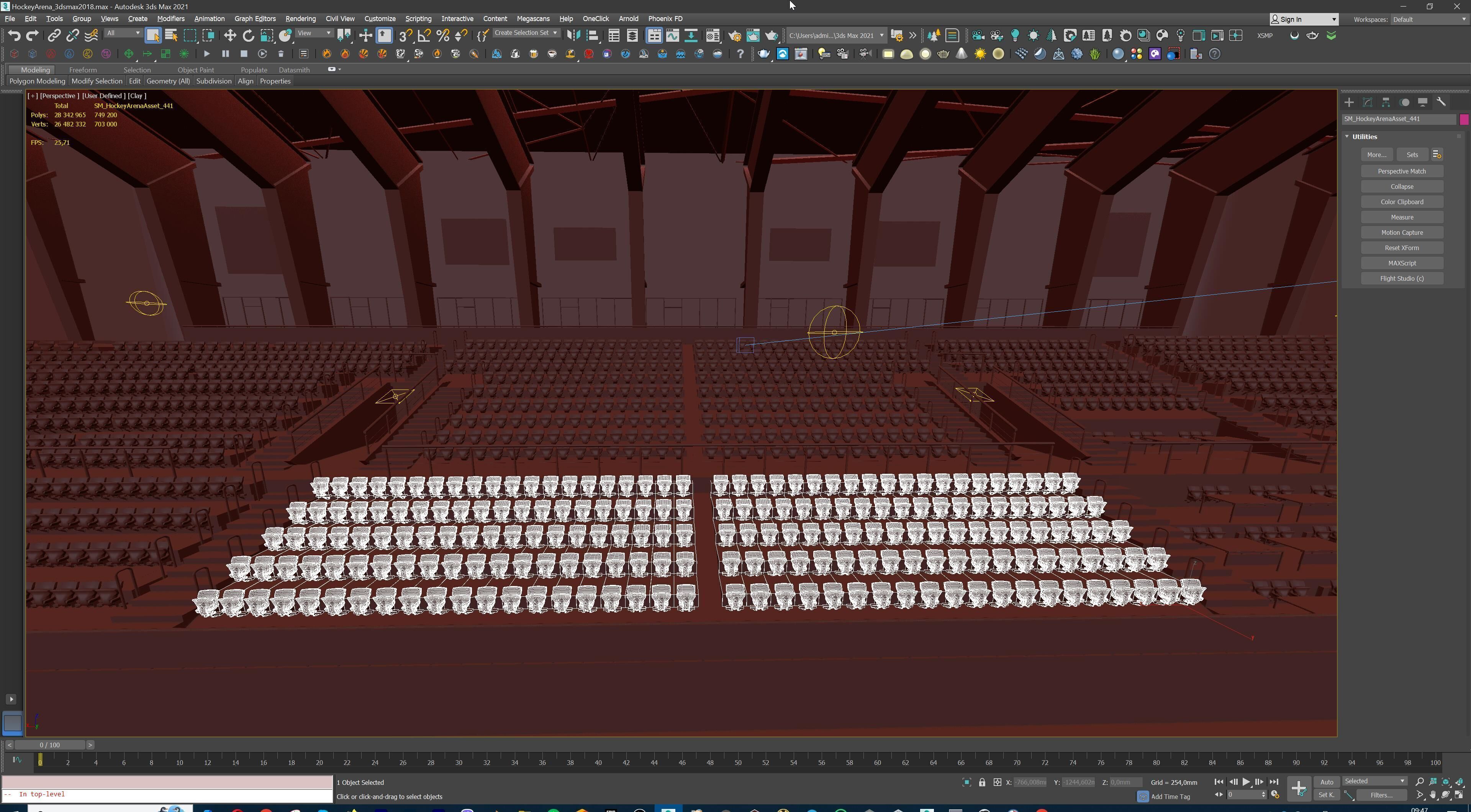 Ice Hockey Arena Stadium 3D model_40