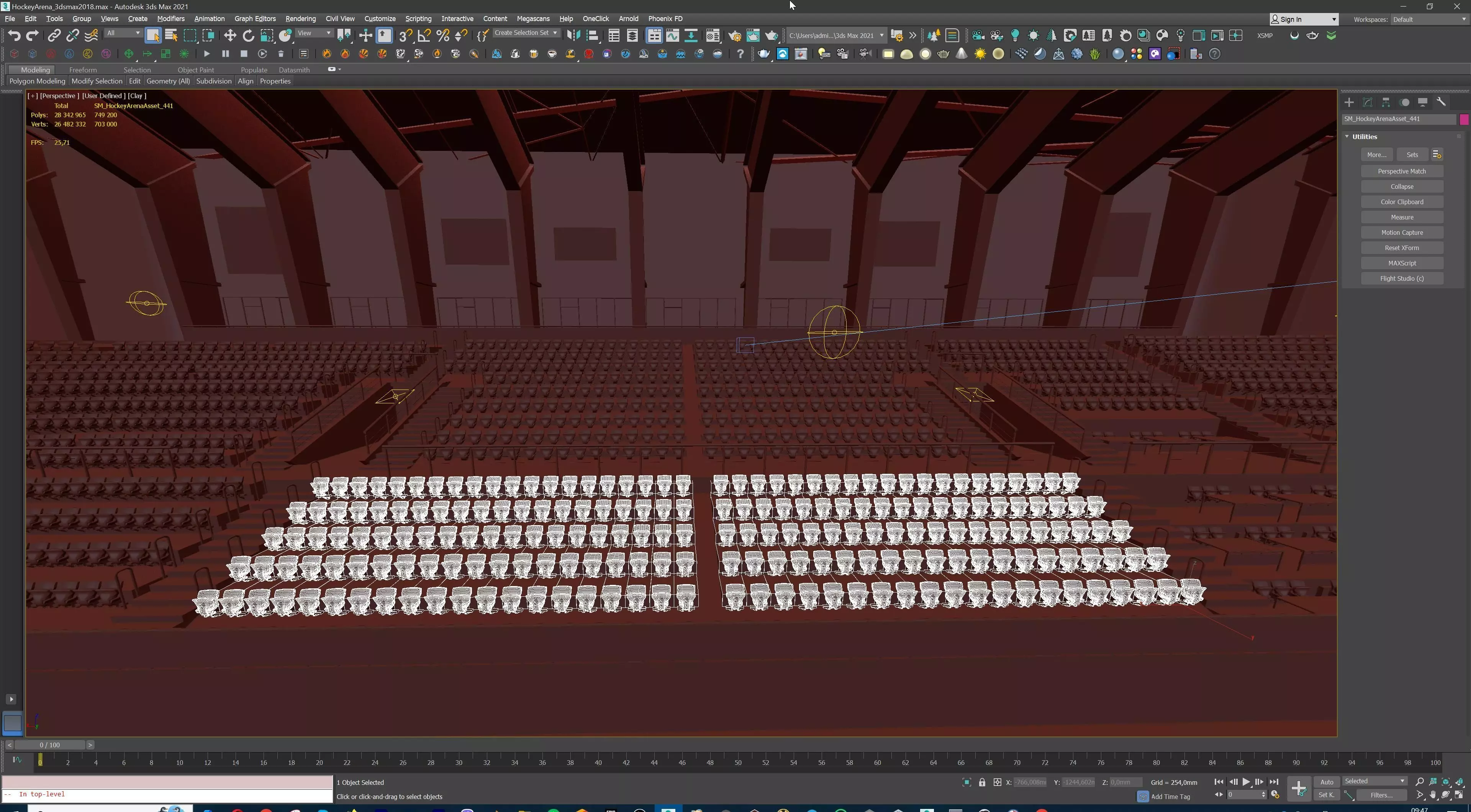 Ice Hockey Arena Stadium 3D model_41