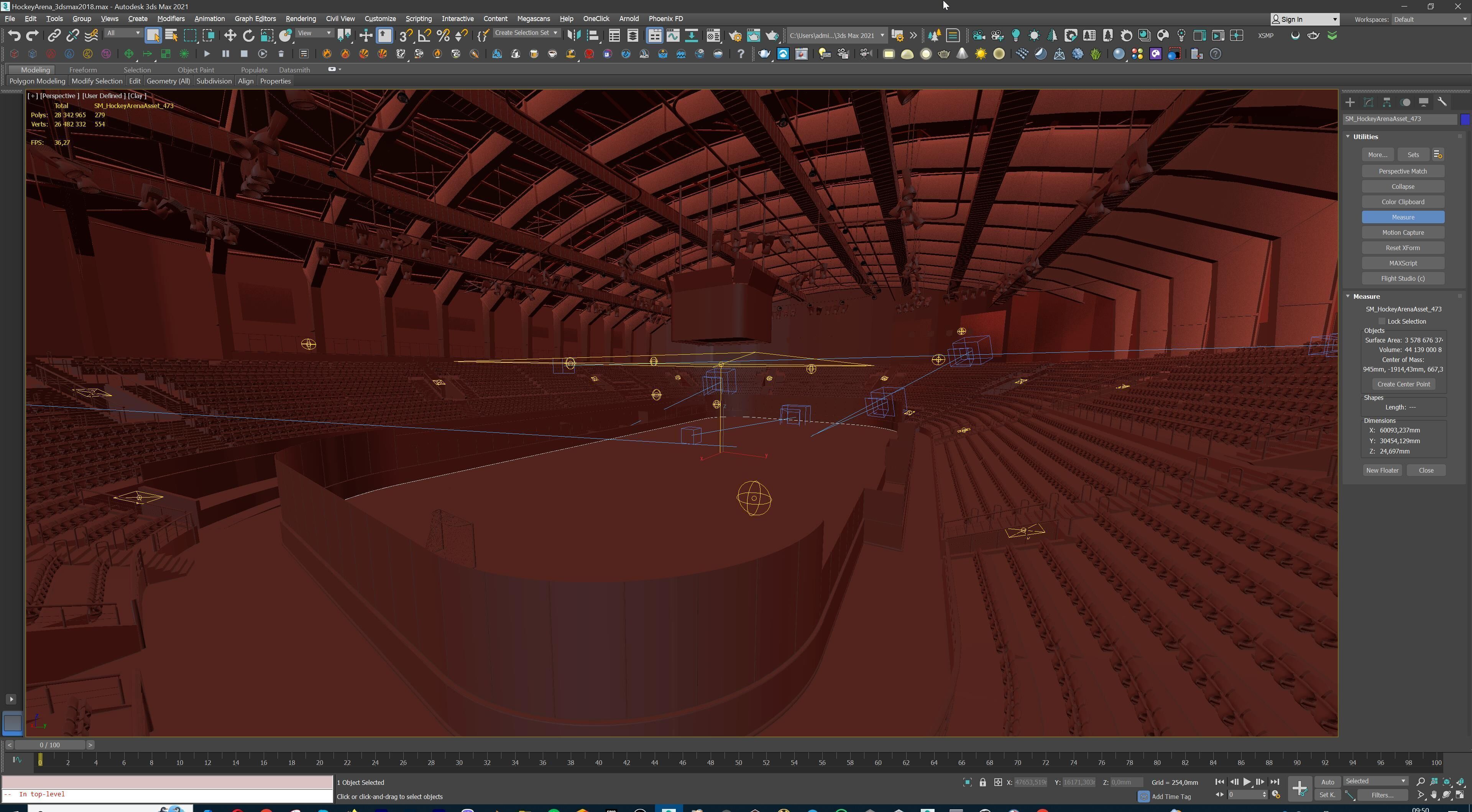 Ice Hockey Arena Stadium 3D model_44