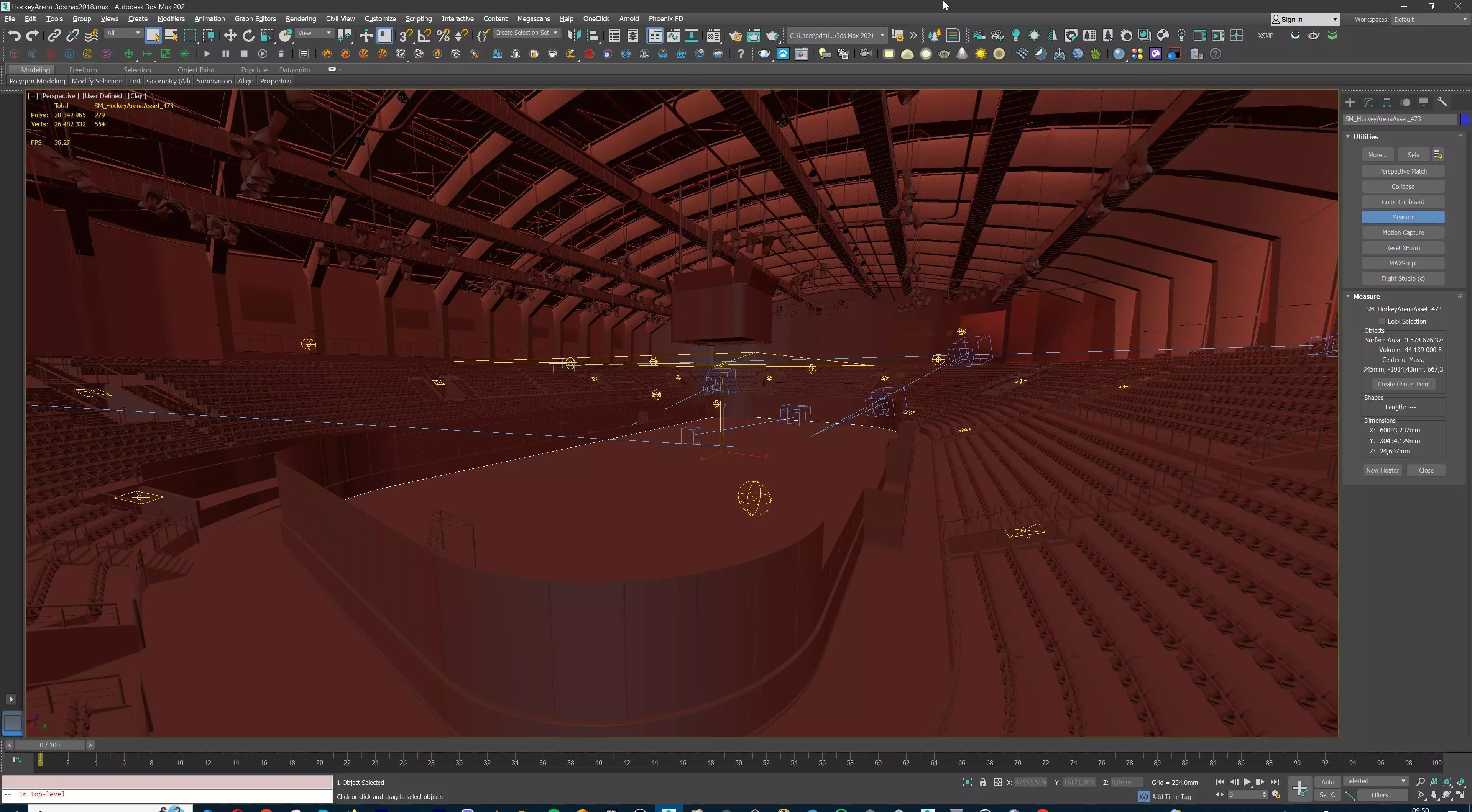 Ice Hockey Arena Stadium 3D model_45