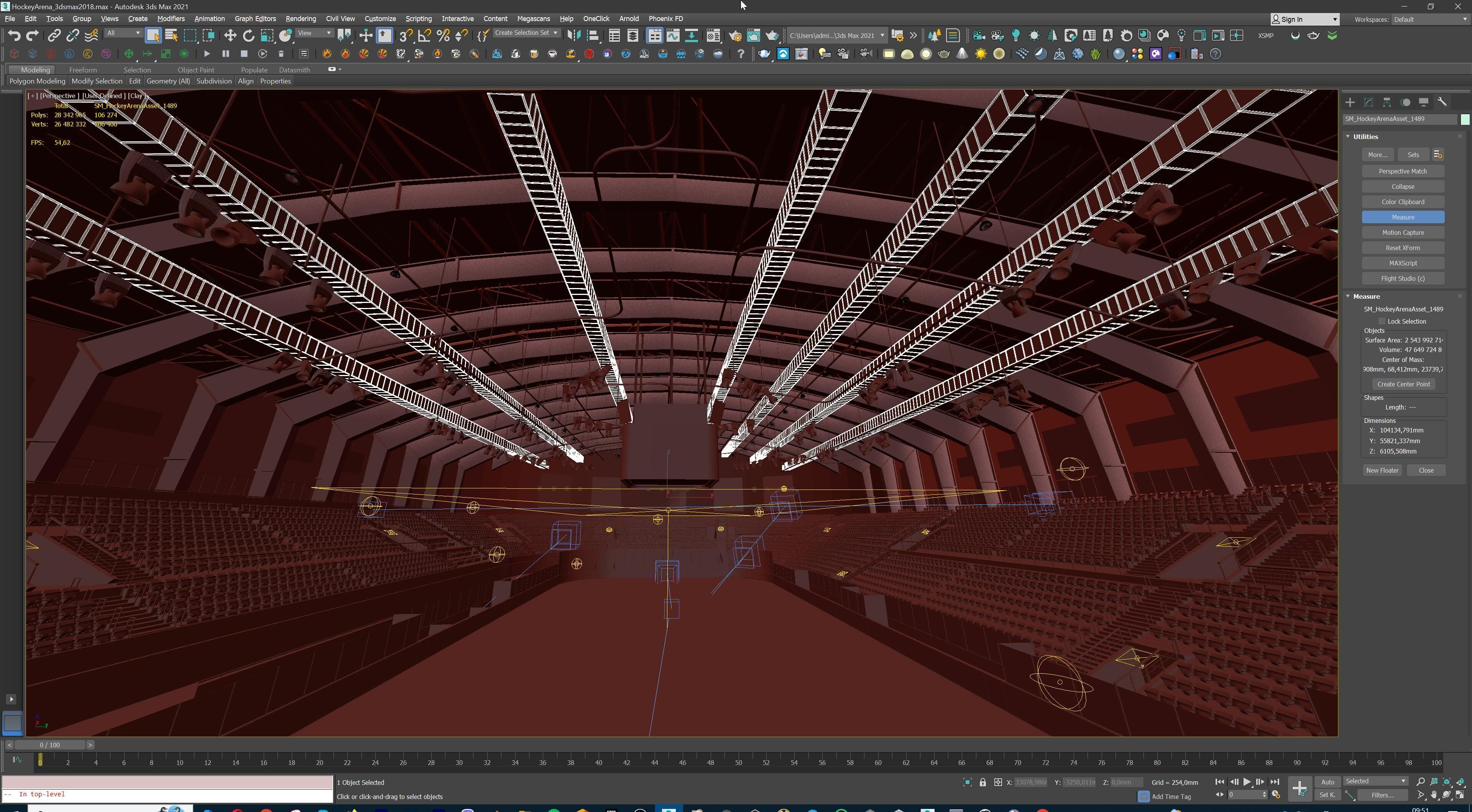 Ice Hockey Arena Stadium 3D model_39