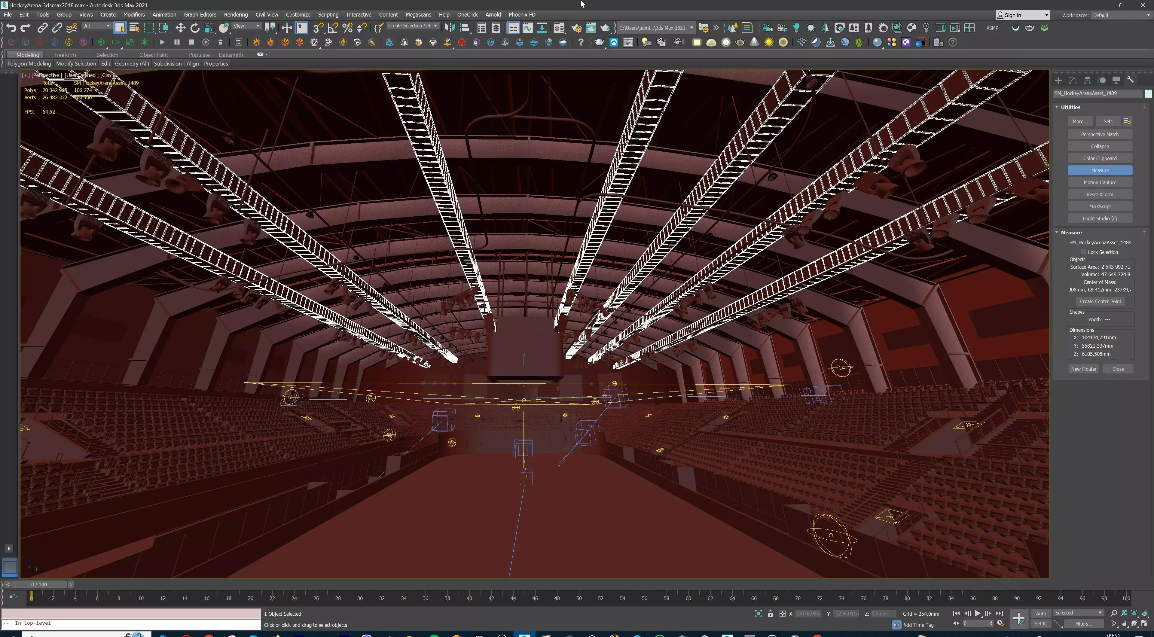 Ice Hockey Arena Stadium 3D model_40