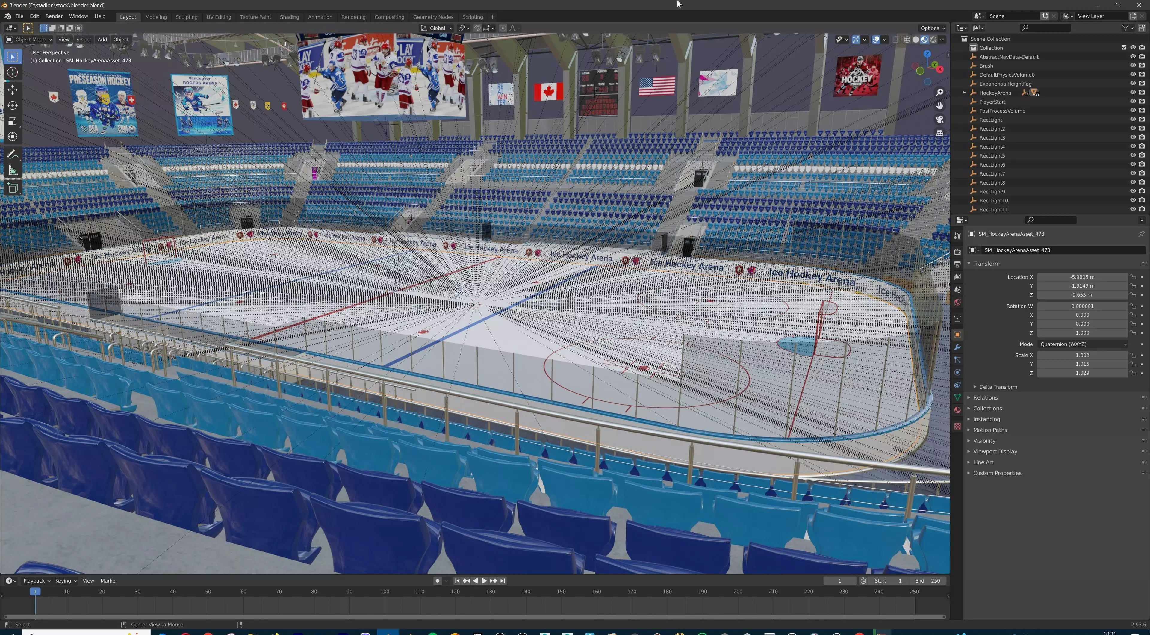 Ice Hockey Arena Stadium 3D model_36