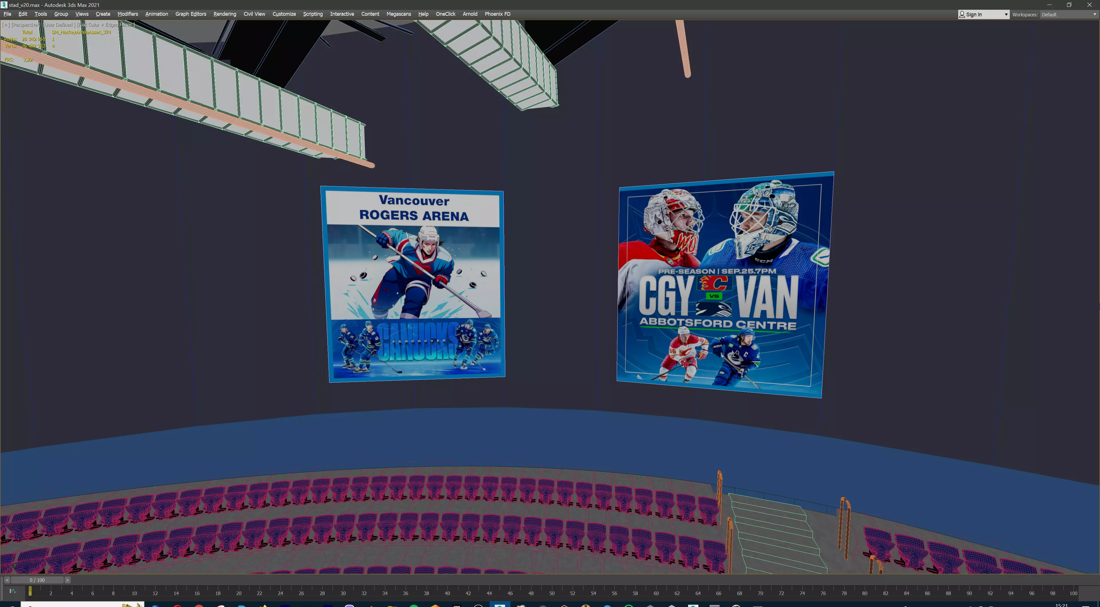Ice Hockey Arena Stadium 3D model_25