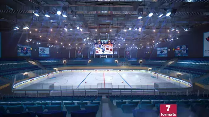 Ice Hockey Arena Stadium 3D model