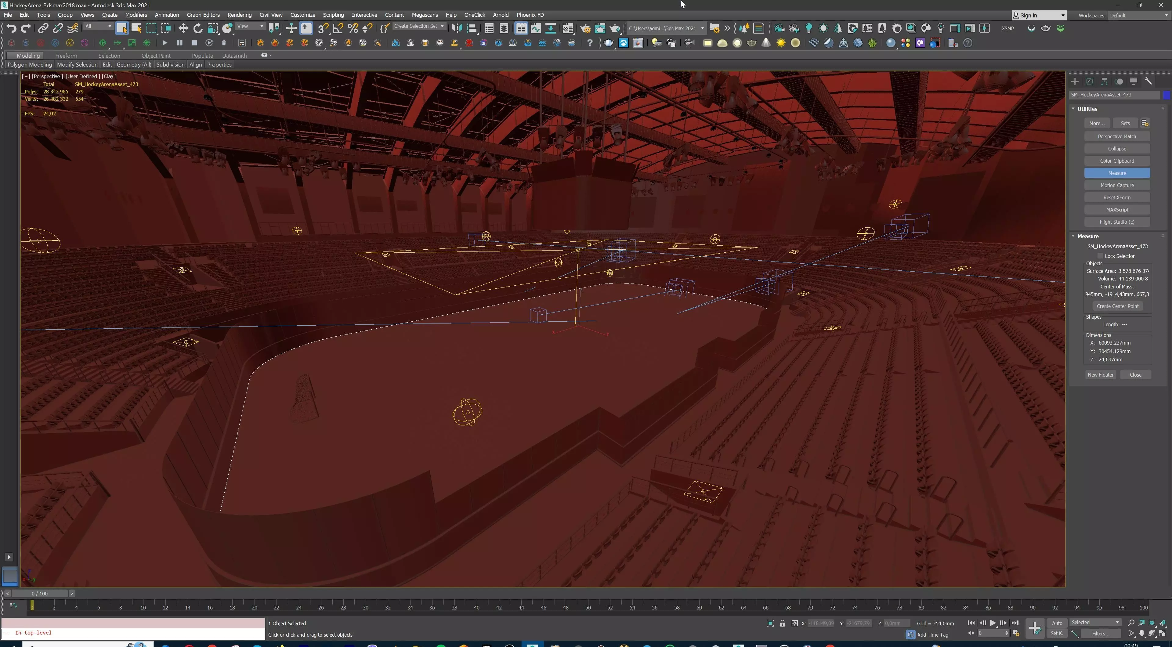 Ice Hockey Arena Stadium 3D model_44