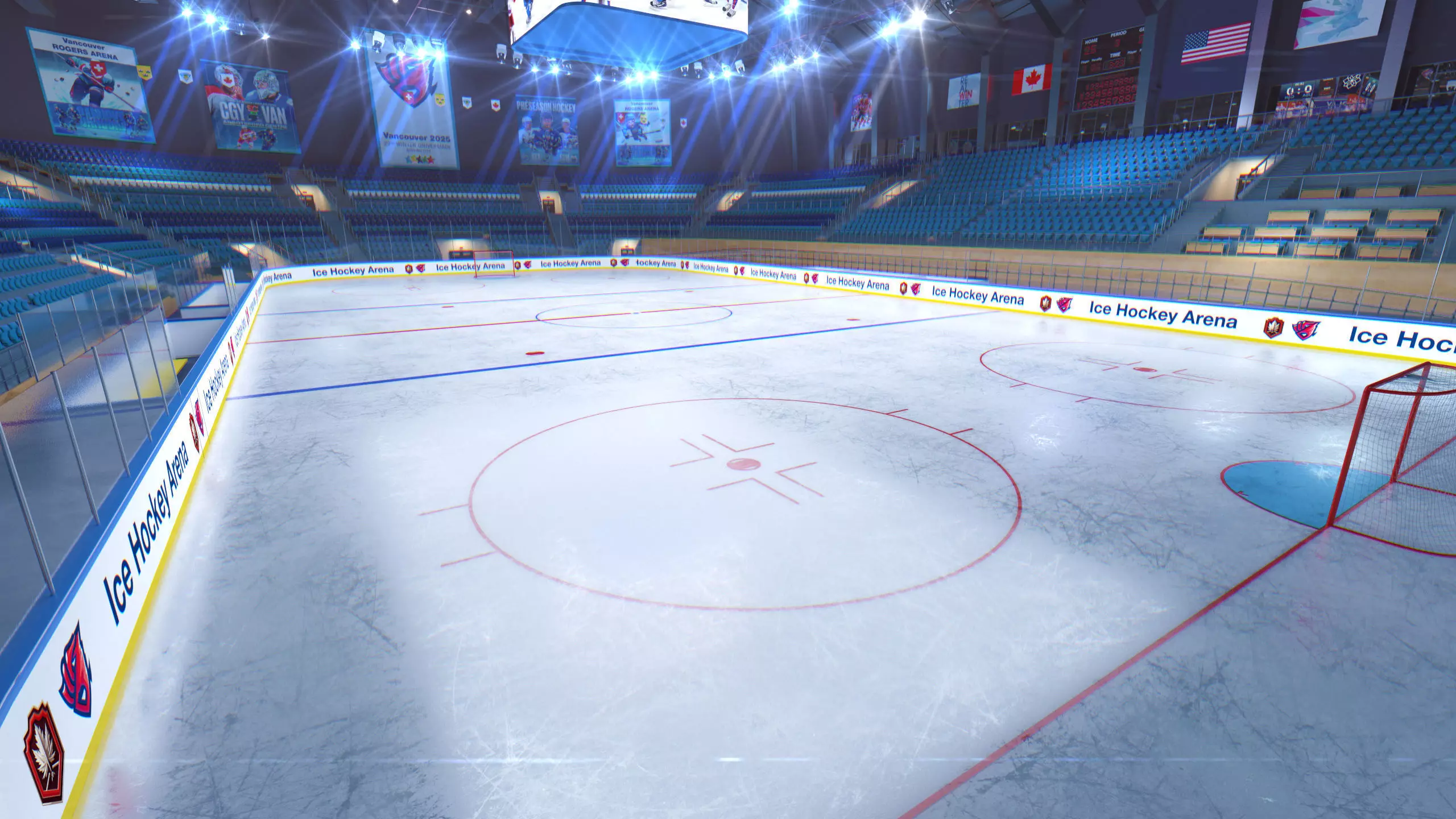 Ice Hockey Arena Stadium 3D model_4