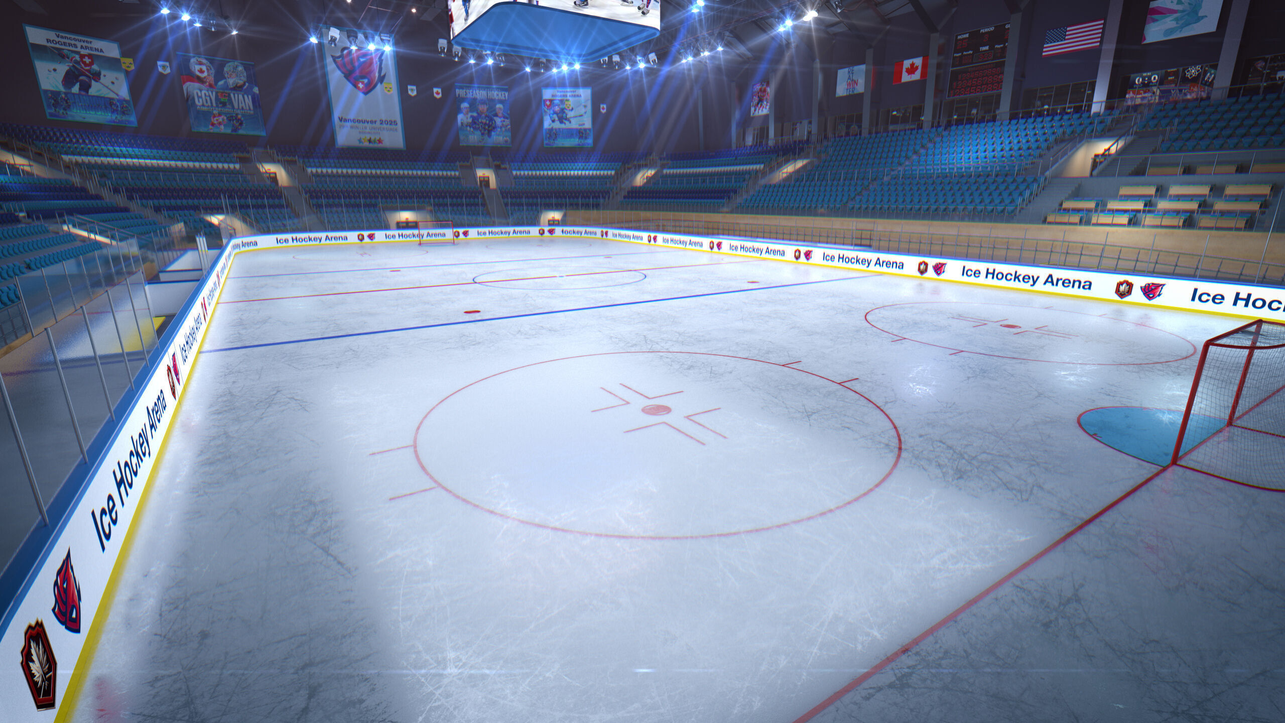 Ice Hockey Arena Stadium 3D model_17
