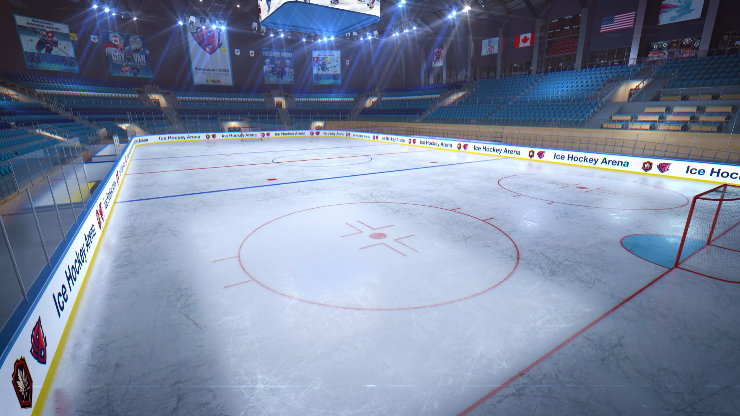 Ice Hockey Arena Stadium 3D model_17