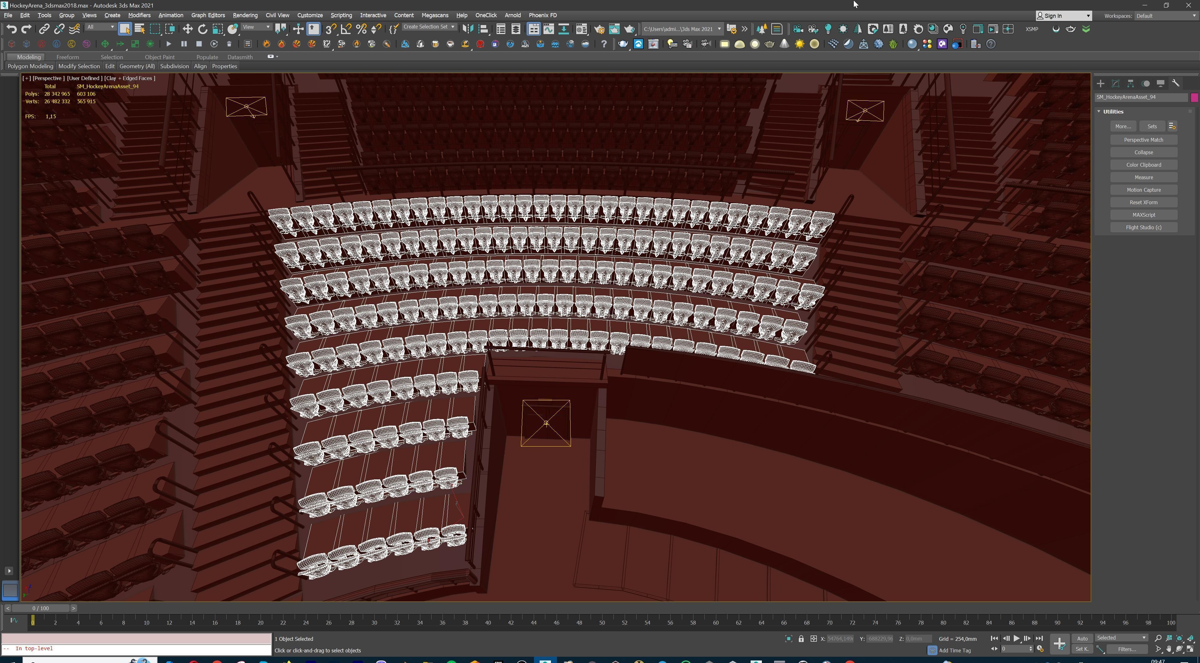 Ice Hockey Arena Stadium 3D model_42