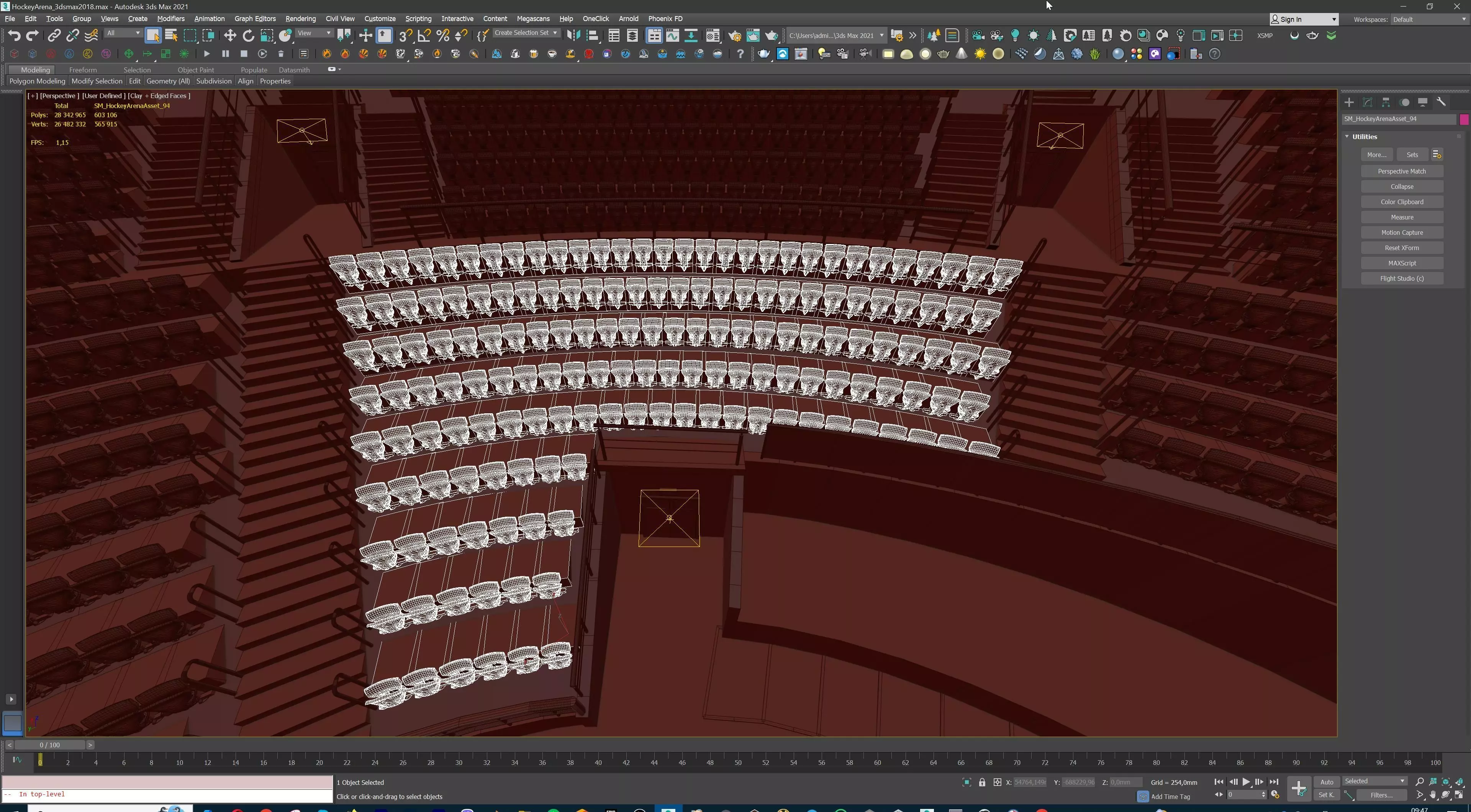 Ice Hockey Arena Stadium 3D model_43