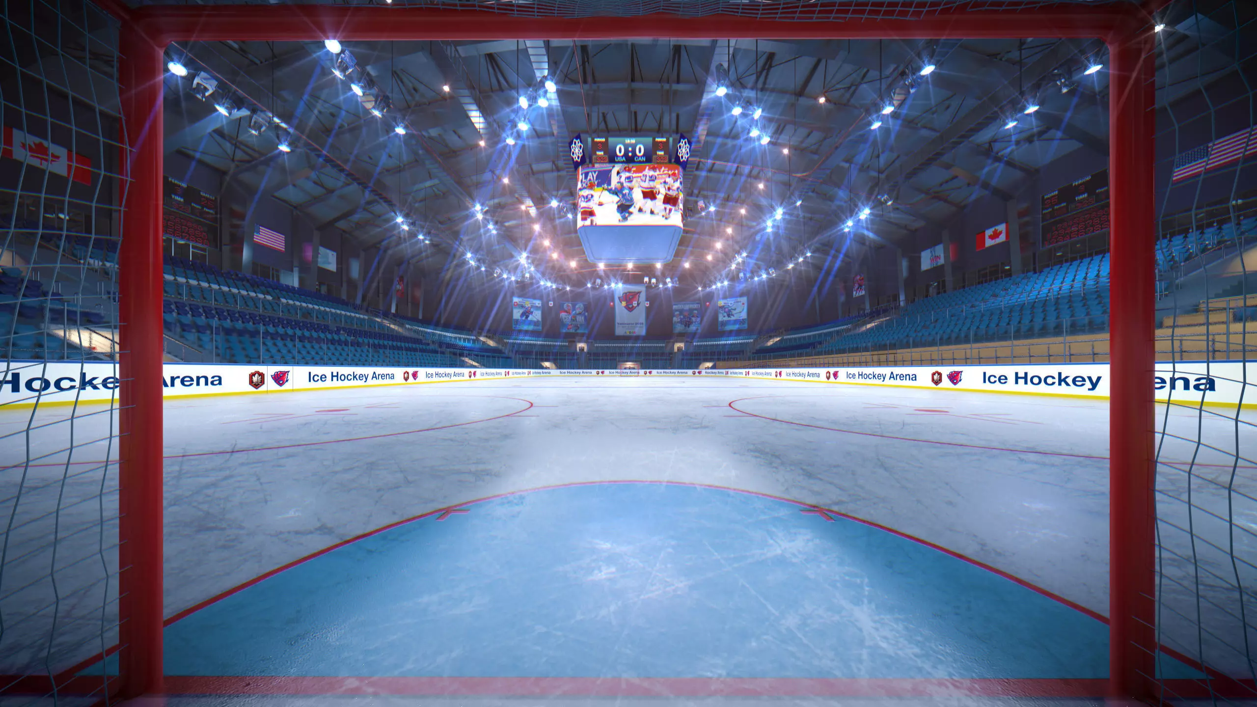 Ice Hockey Arena Stadium 3D model_33