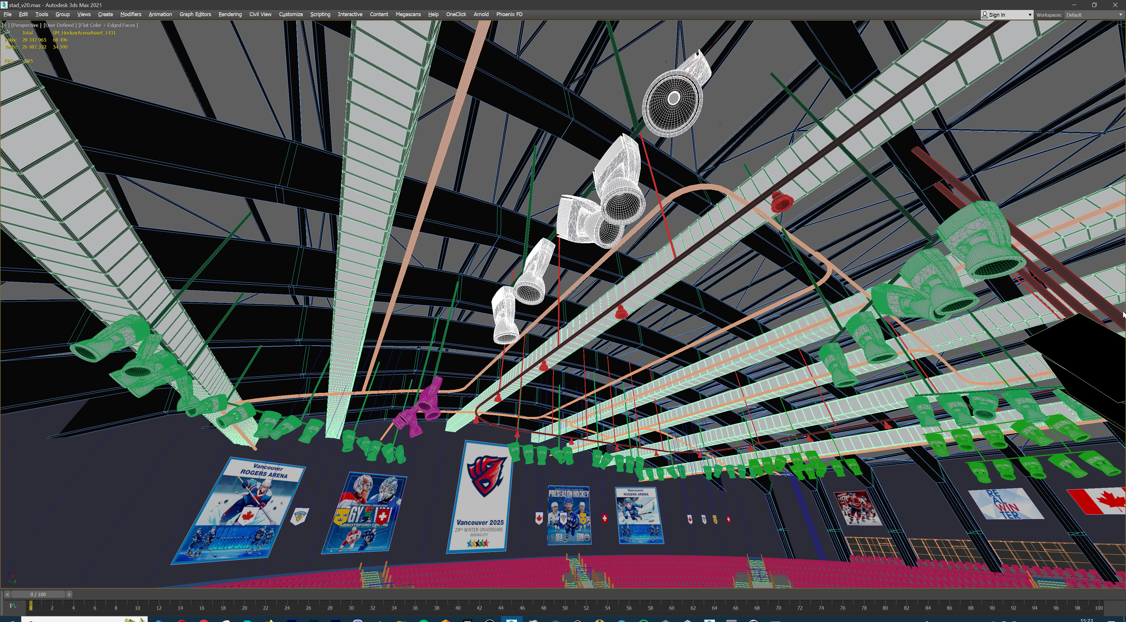 Ice Hockey Arena Stadium 3D model_29