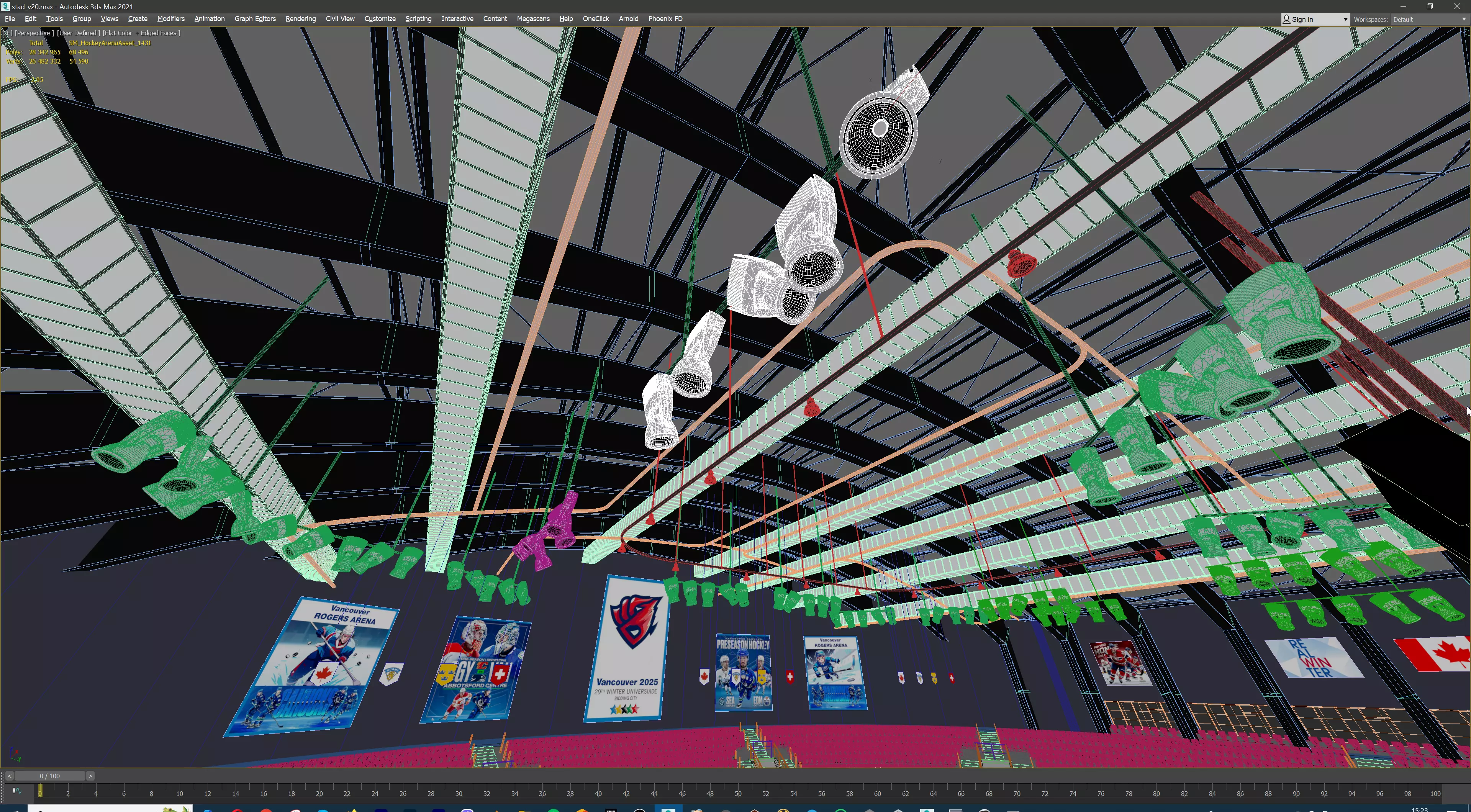 Ice Hockey Arena Stadium 3D model_29