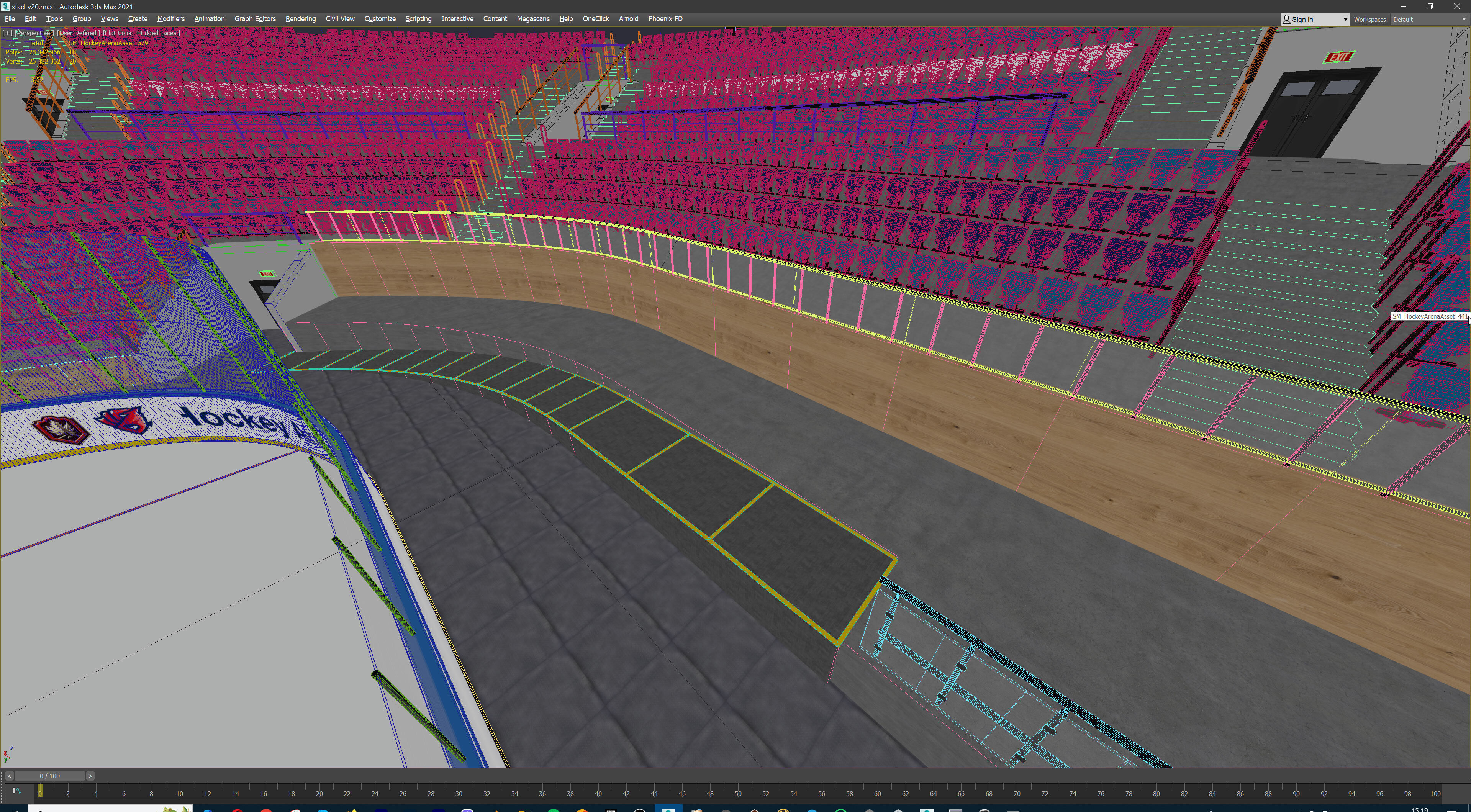 Ice Hockey Arena Stadium 3D model_18