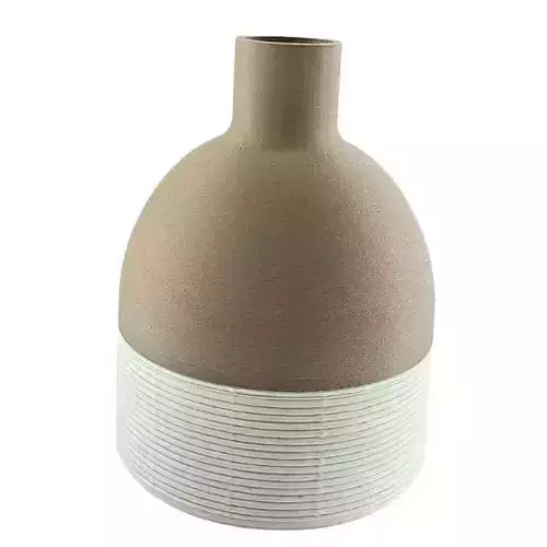 Two-part textured bottle vase