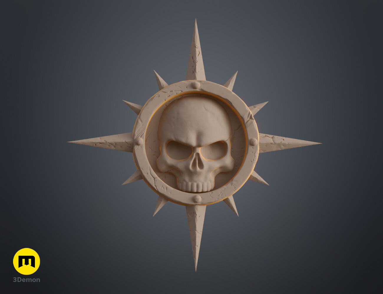 Space Marine Emblem Badge Free 3D print model_6