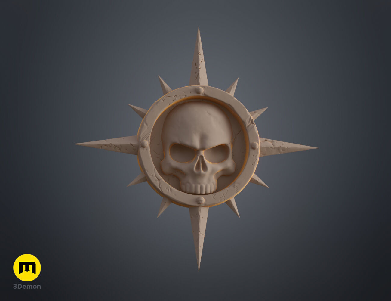 Space Marine Emblem Badge Free 3D print model_8