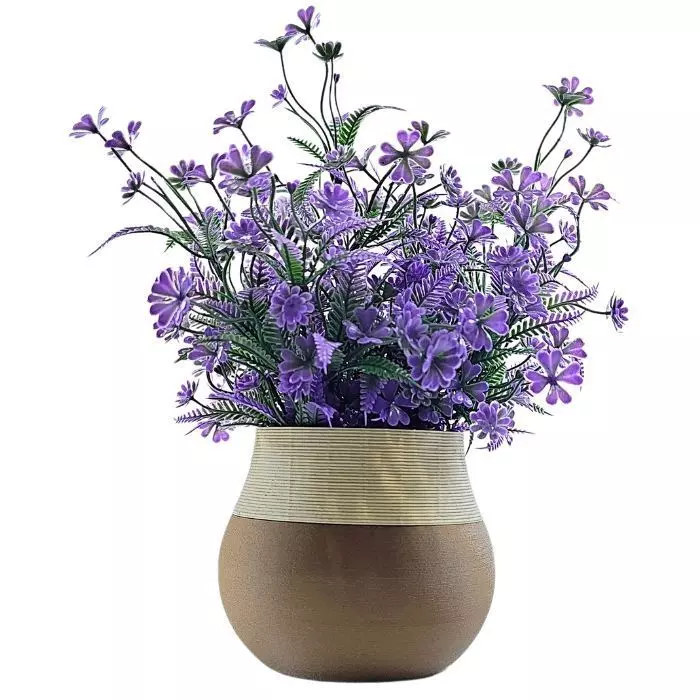 Two-part textured bottle vase 3 3D print model