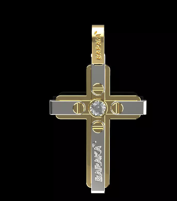 Cross Pendant z750 3D print model_0