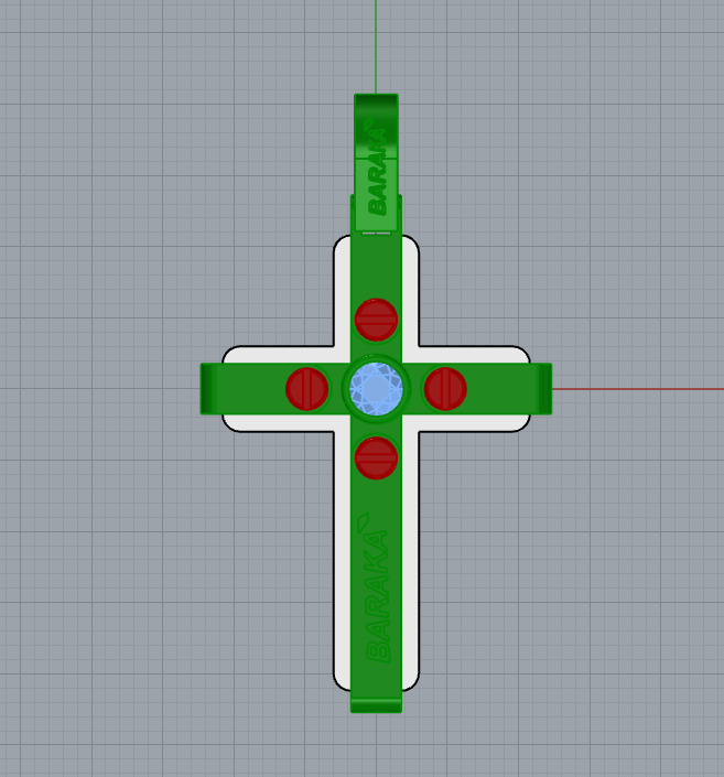 Cross Pendant z750 3D print model_4