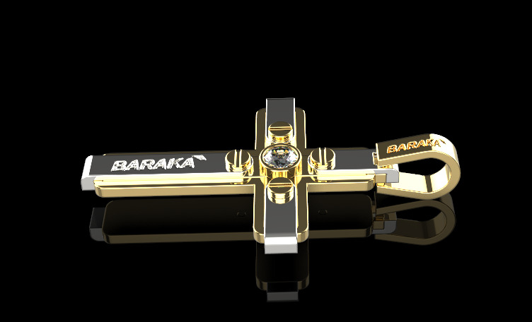 Cross Pendant z750 3D print model_1