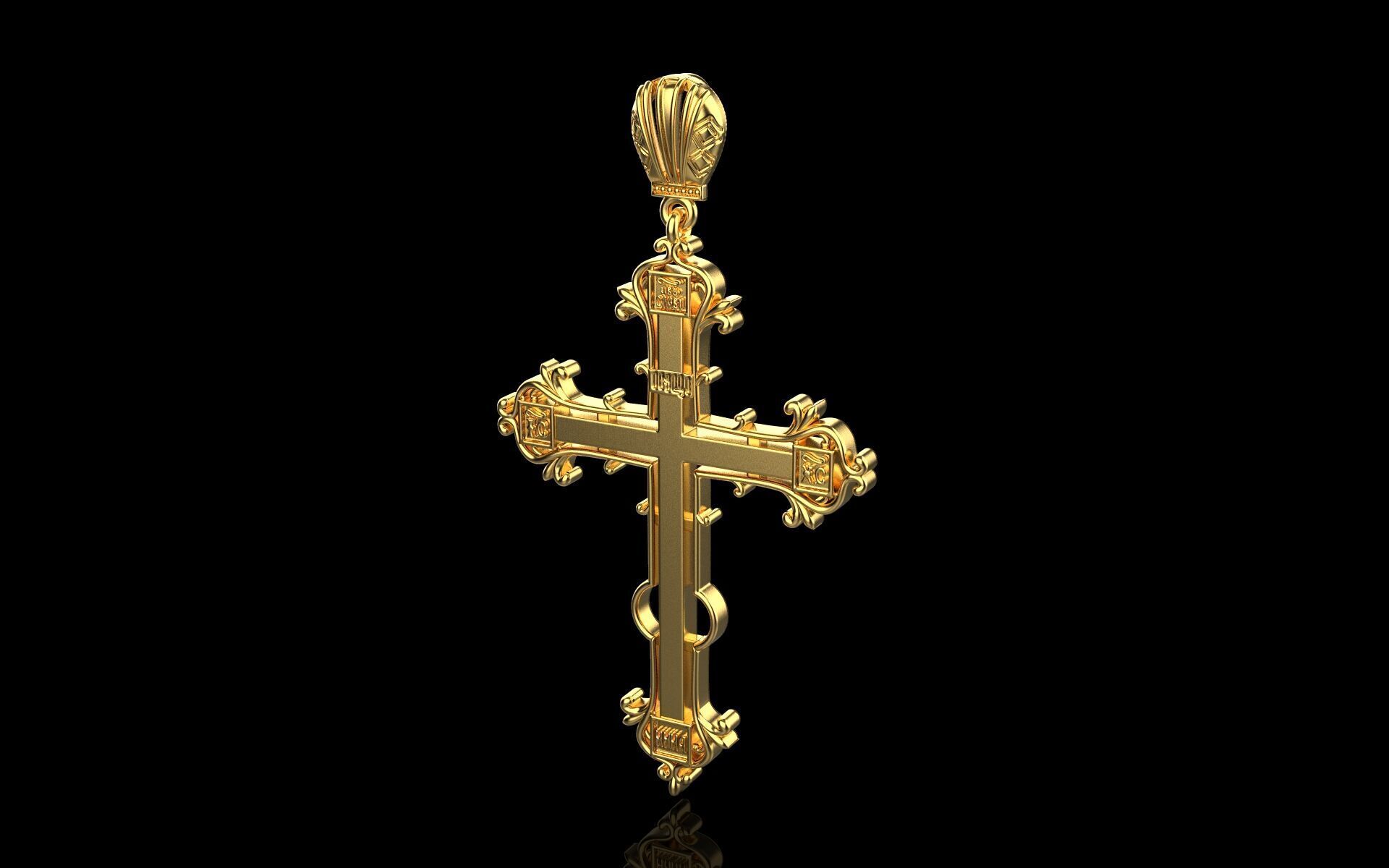Cross Pendant z175 3D print model_3