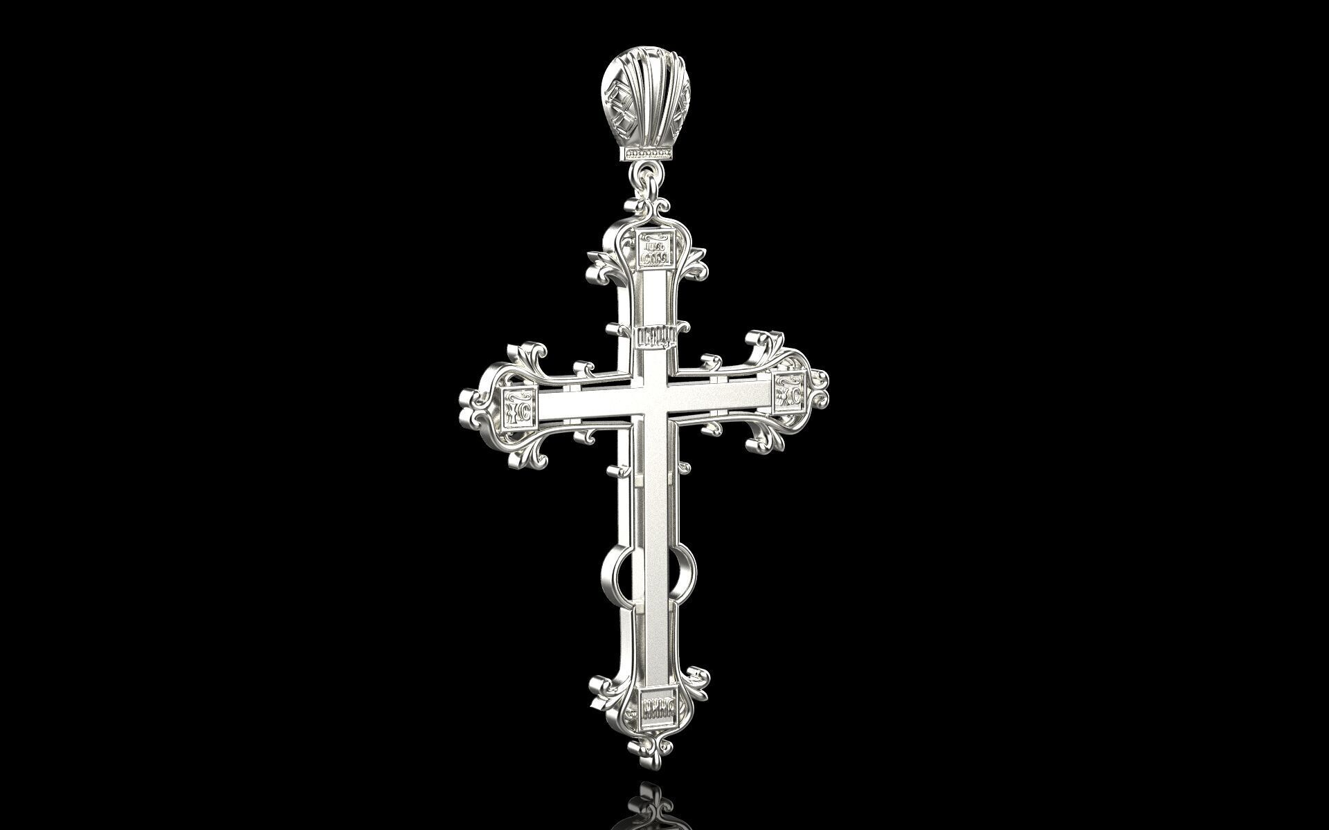 Cross Pendant z175 3D print model_2