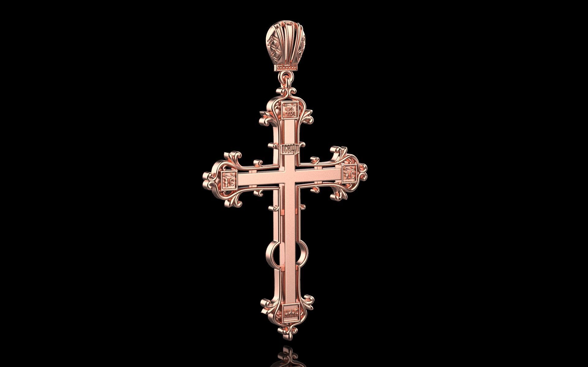 Cross Pendant z175 3D print model_4