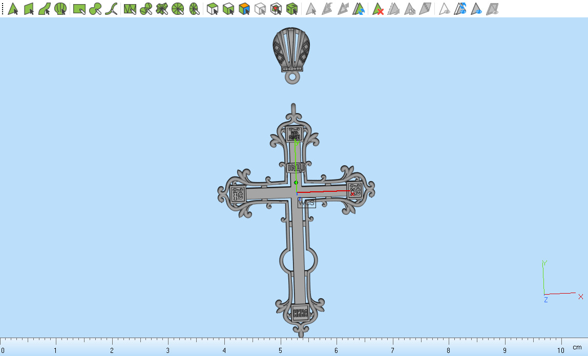 Cross Pendant z175 3D print model_12