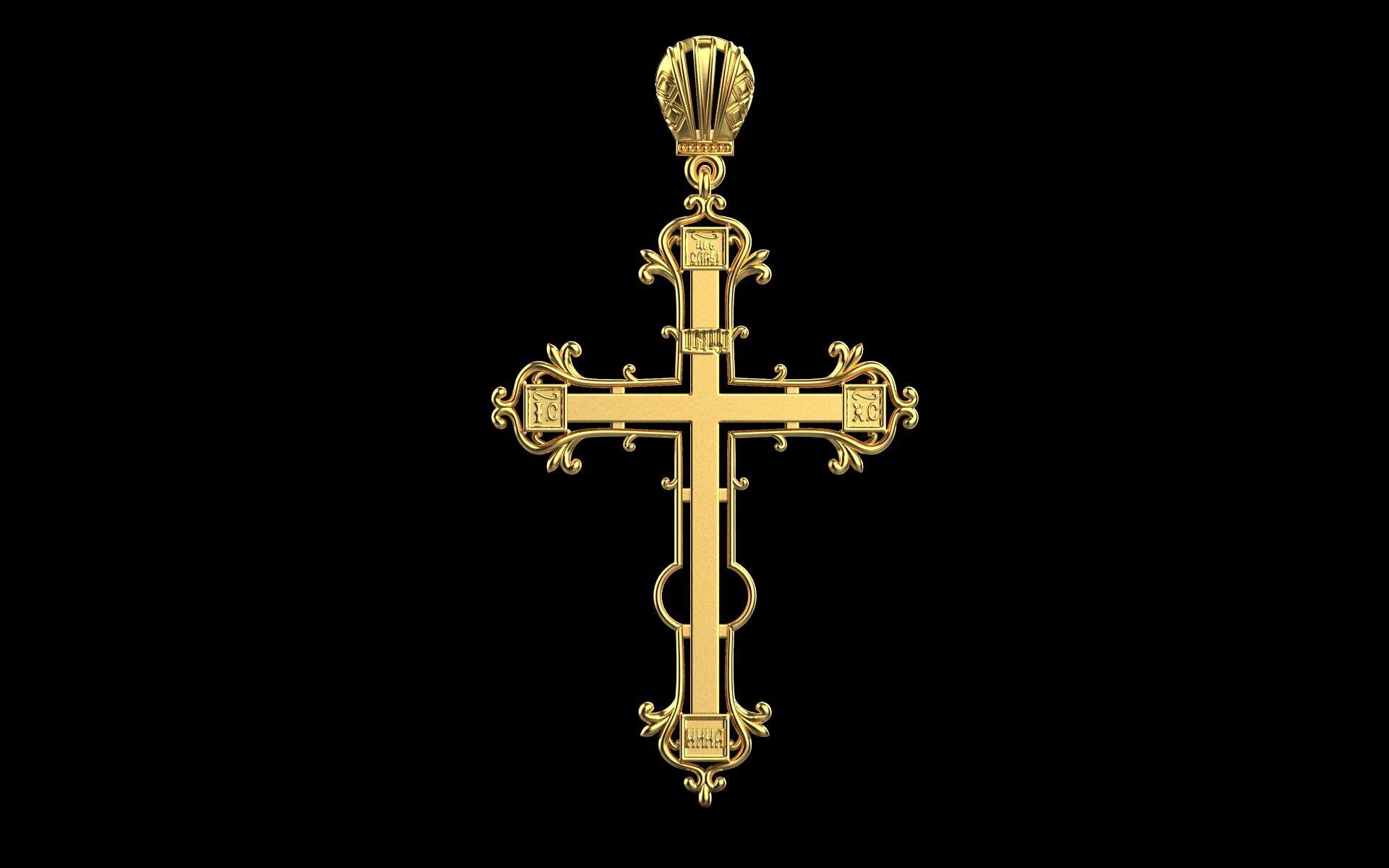 Cross Pendant z175 3D print model_5