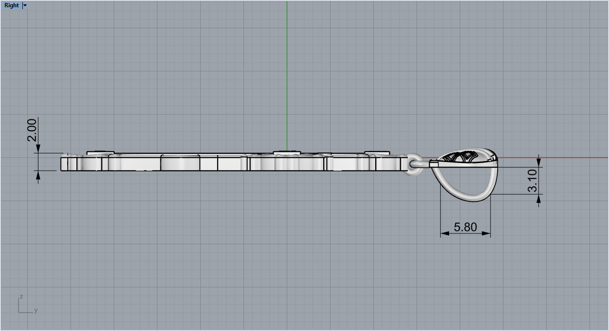 Cross Pendant z175 3D print model_7