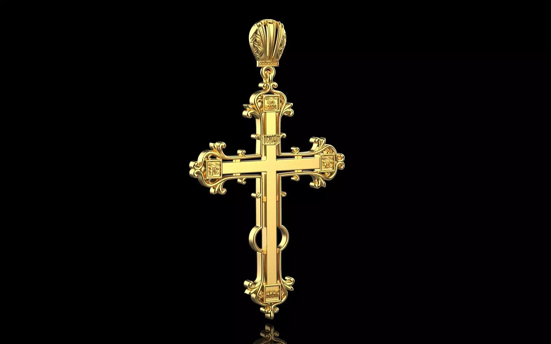 Cross Pendant z175 3D print model_0