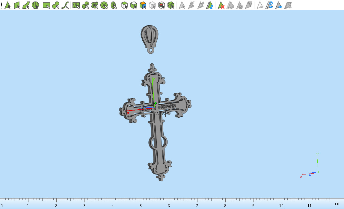 Cross Pendant z175 3D print model_11