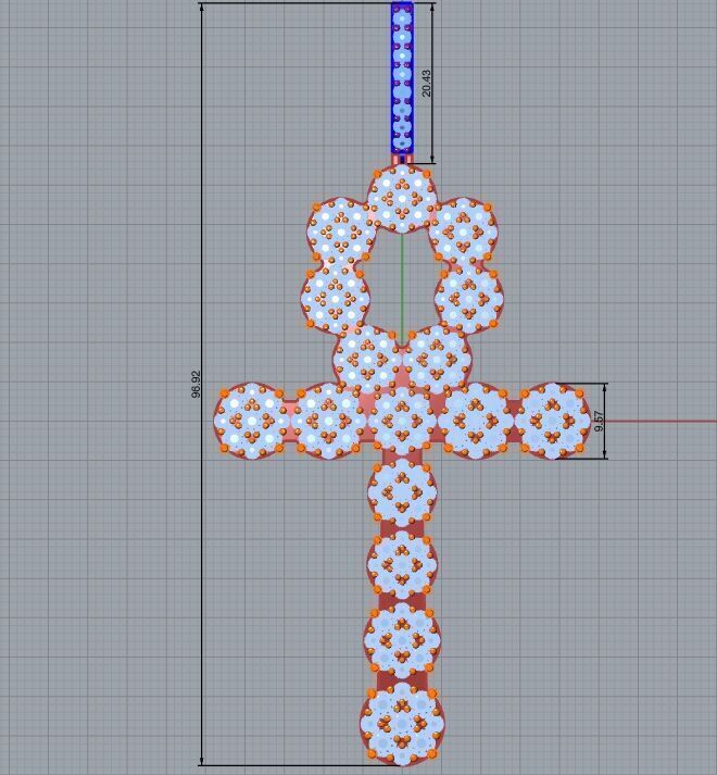 Cross Pendant z1513  3D print model_6