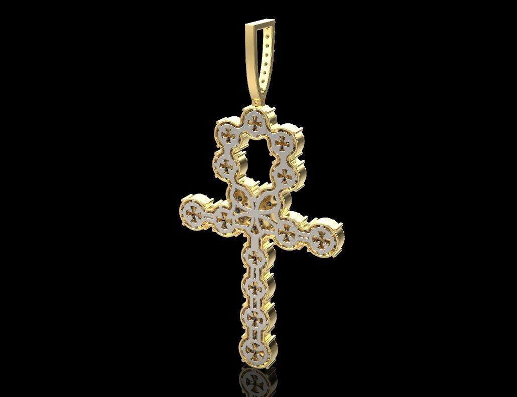 Cross Pendant z1513  3D print model_2