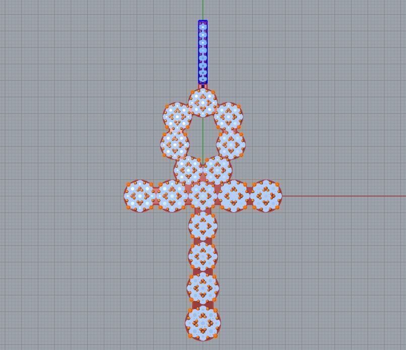 Cross Pendant z1513  3D print model_9