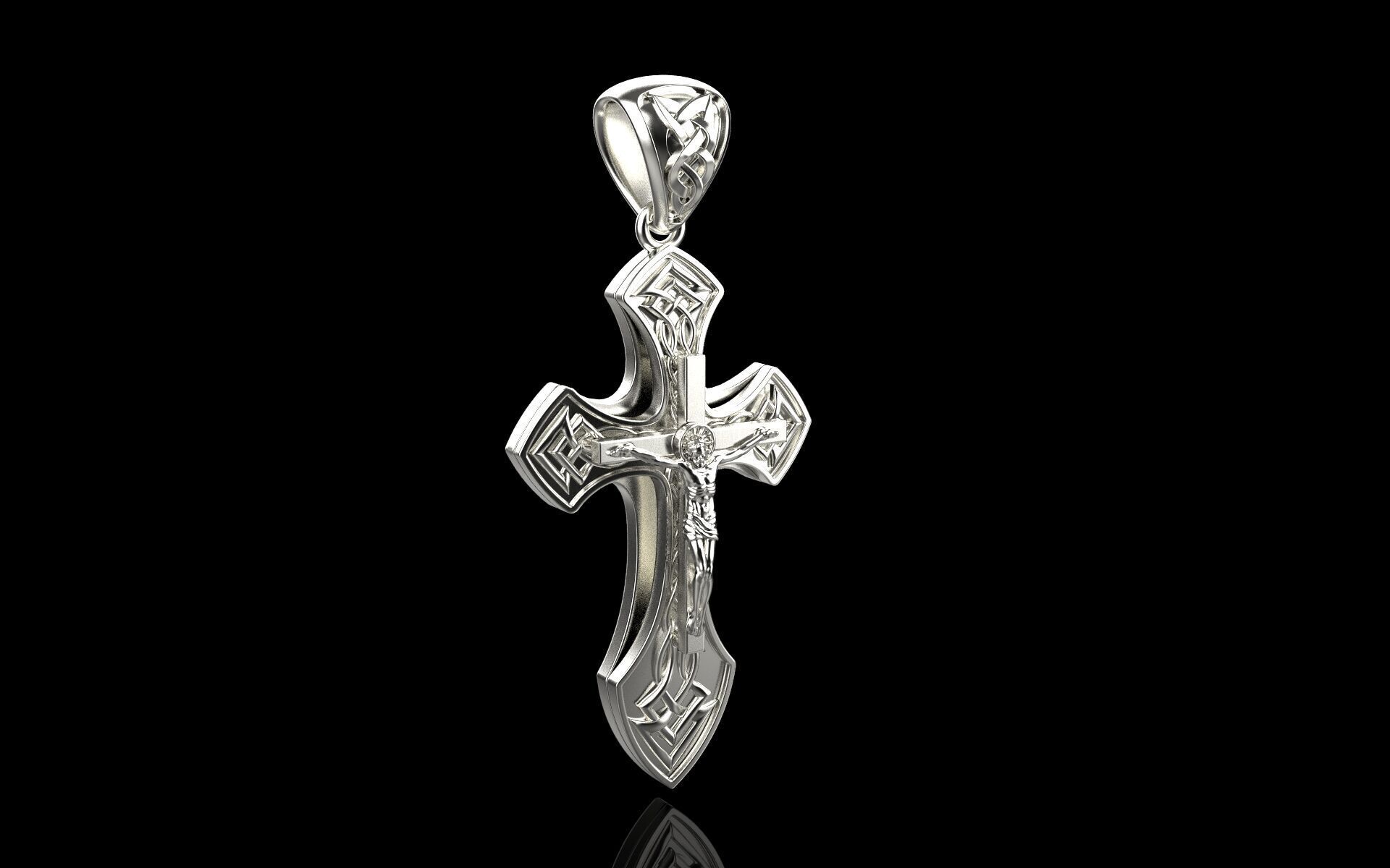 Cross Pendant 680 3D print model_3
