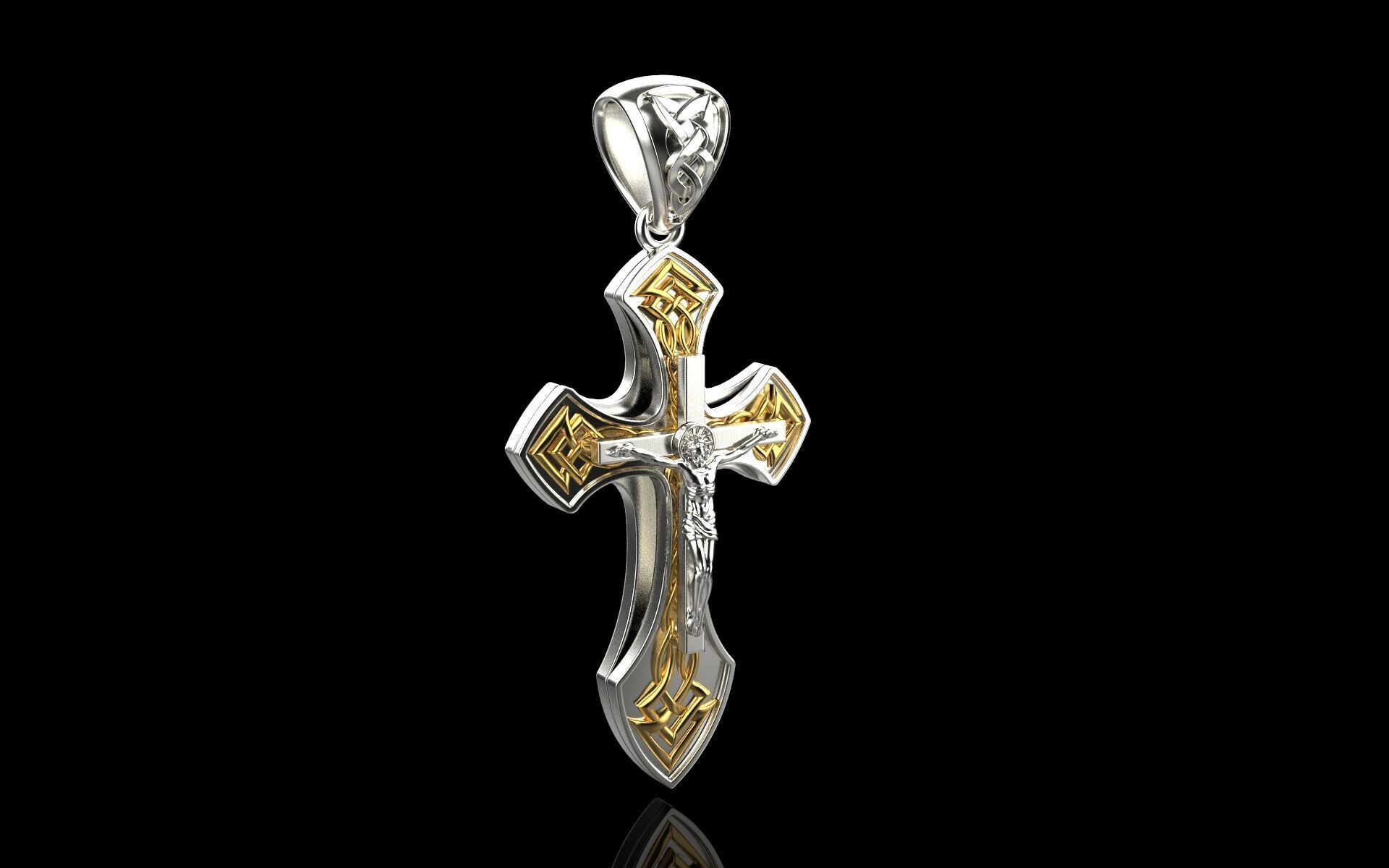 Cross Pendant 680 3D print model_6