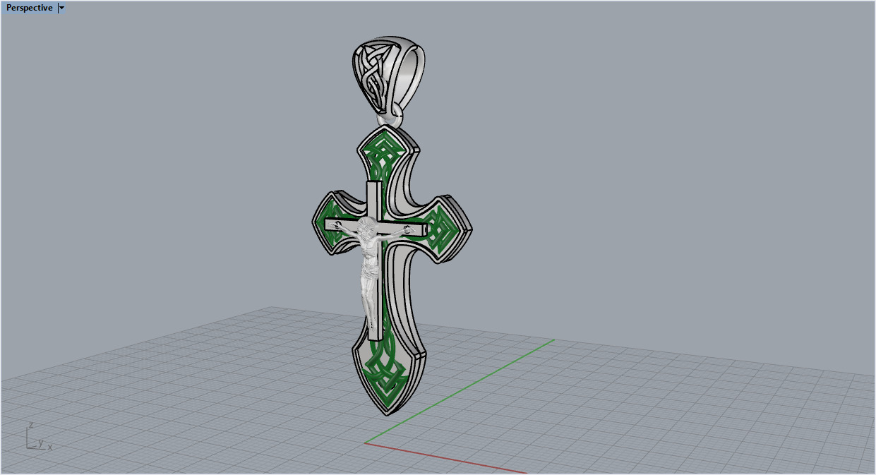 Cross Pendant 680 3D print model_10