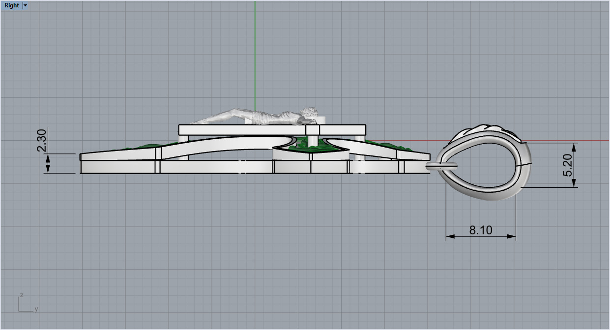 Cross Pendant 680 3D print model_8