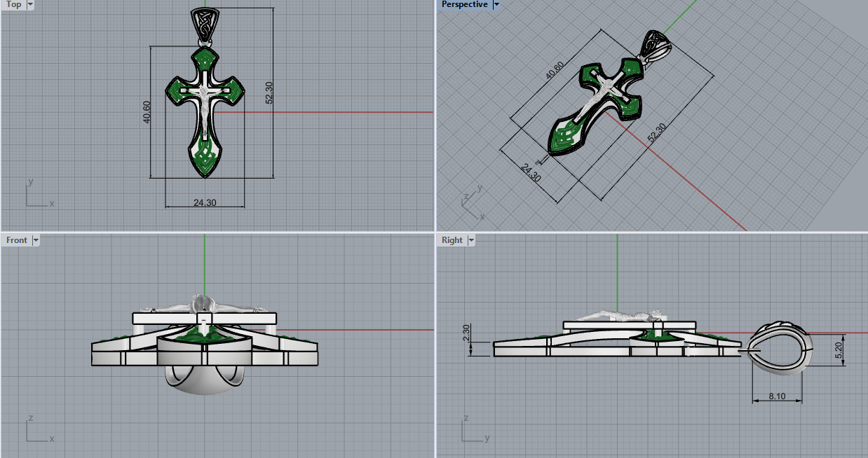 Cross Pendant 680 3D print model_9
