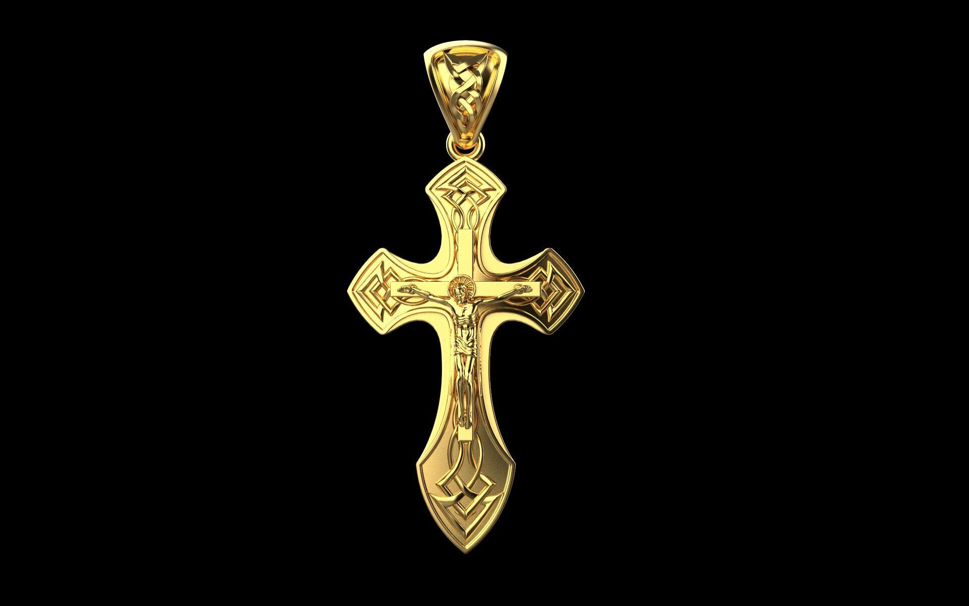 Cross Pendant 680 3D print model_4