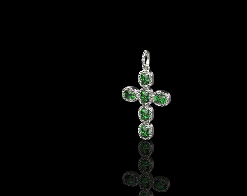 Cross Pendant 50960 3D print model_3