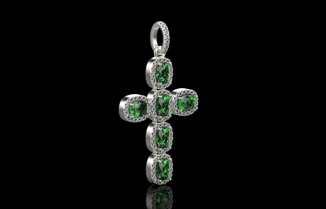 Cross Pendant 50960 3D print model_1