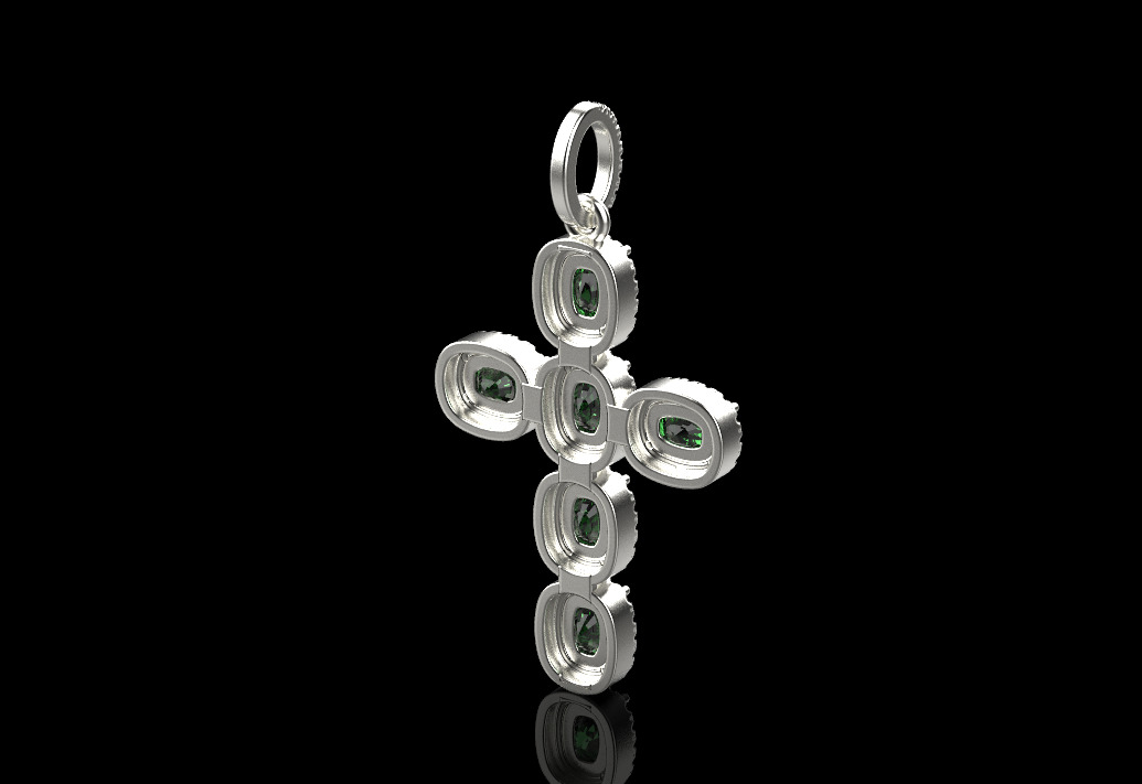 Cross Pendant 50960 3D print model_2