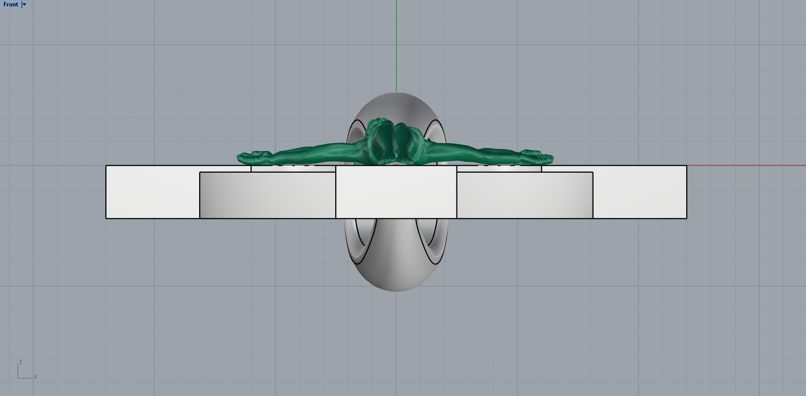 Jesus Cross Pendant 50653 3D print model_6