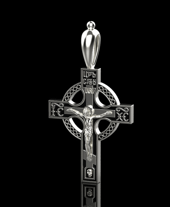 Jesus Cross Pendant 50653 3D print model_2