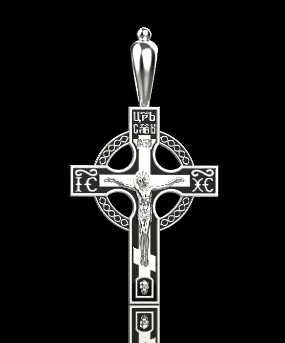 Jesus Cross Pendant 50653 3D print model_1